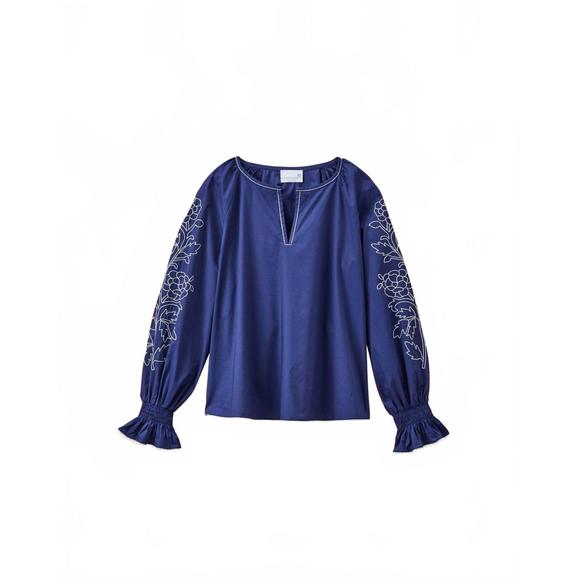 NEW CARTOLINA NANTUCKET women's stella top in navy - Picture 1 of 3